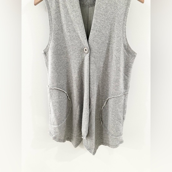 Cable & Gauge One Button Vest Gray Size Large - Picture 3 of 5